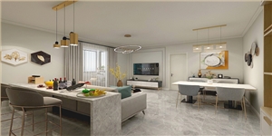 御河湾新苑96㎡现代简约风格装修案例