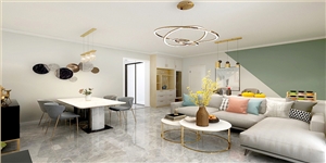 御河湾新苑96㎡现代简约风格装修案例