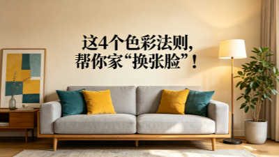 硬装合格，配色翻车？这4个色彩法则，帮你家“换张脸”！
