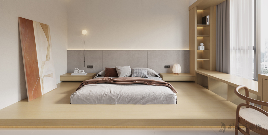 领世深白138㎡三居室日式风格装修案例