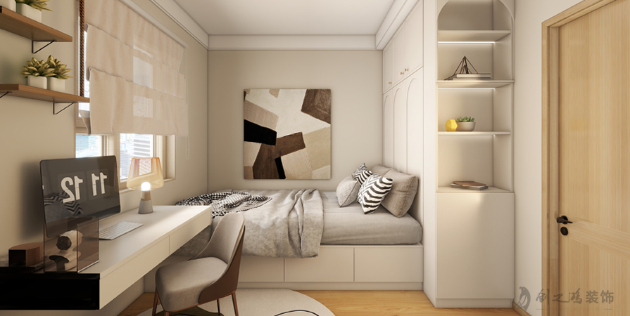 虹溪公寓98㎡两居室原木风格装修案例