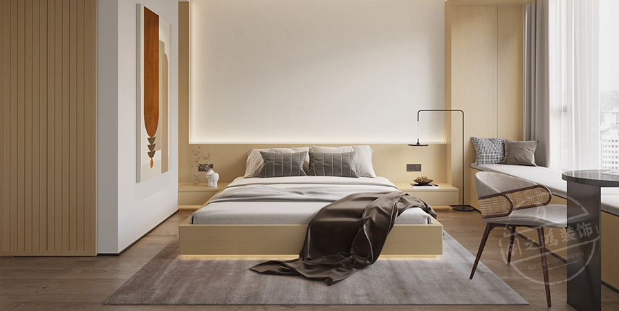 创意之城·蘭园113㎡奶油风格三居室装修案例