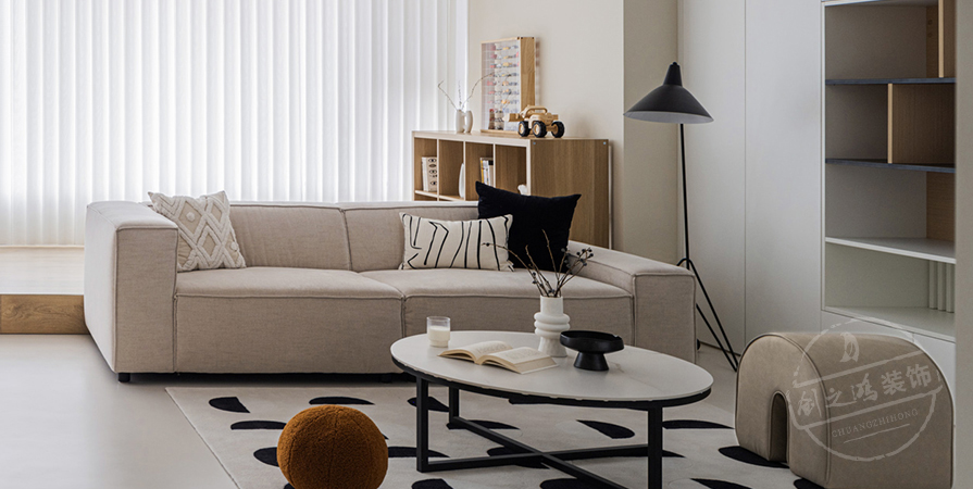 花语尚东125㎡奶油风格三居室装修案例