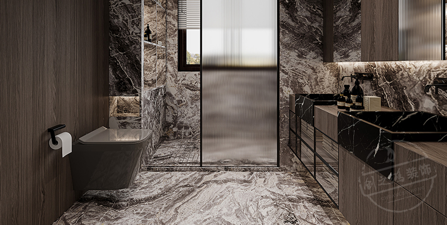 听湖小镇110㎡意式轻奢风格别墅装修案例