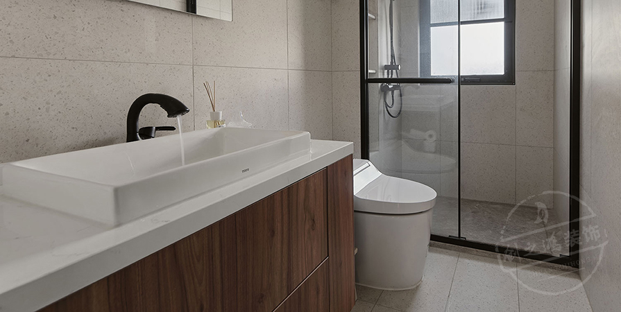 金地万悦城102㎡原木风格三居室装修案例