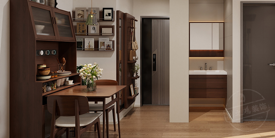 天兴园58㎡中古风格小户型原创案例