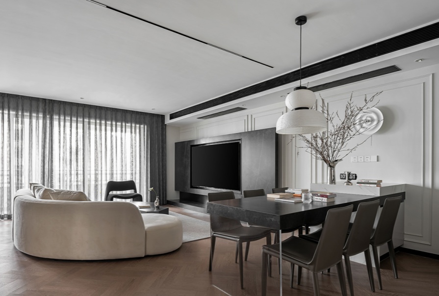 桂语映月100㎡极简风格三居室装修案例