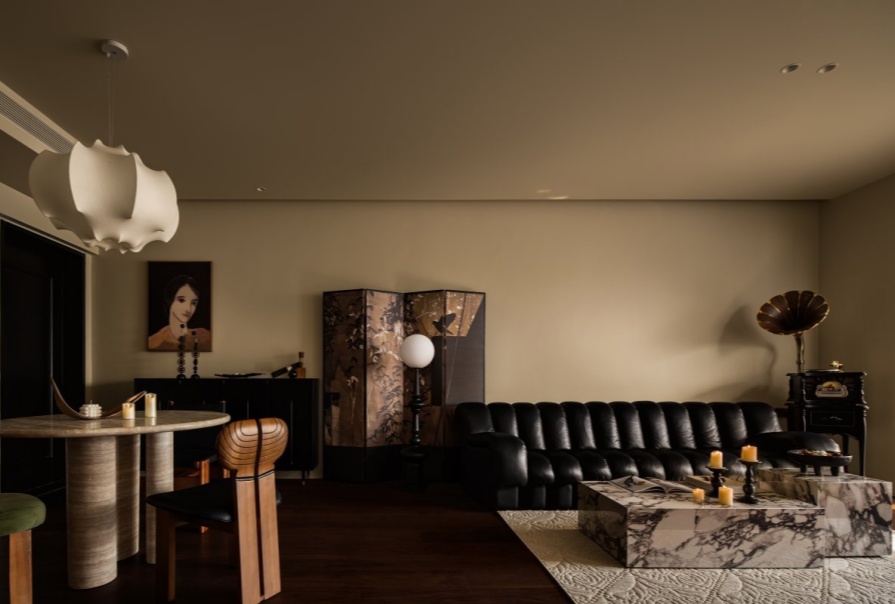 中海·峰境南开103㎡中古风格三居室装修案例