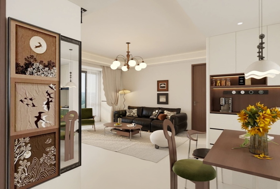 远洋·宽悦时光109㎡混搭风格三居室原创案例