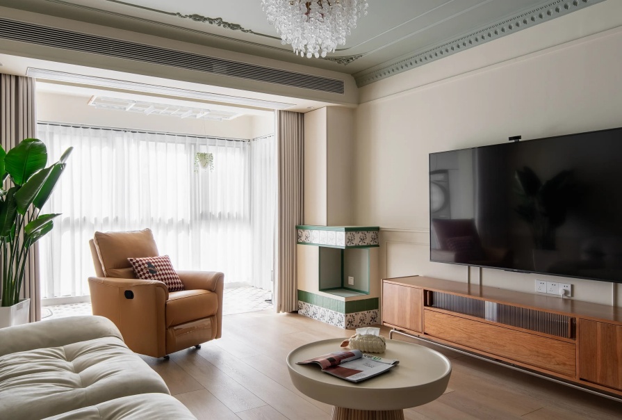 中车·中环学府110㎡法式风格三居室装修案例