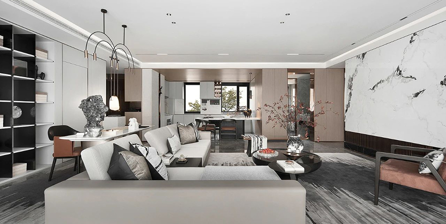 中建理想城143㎡新中式风格三居室装修案例