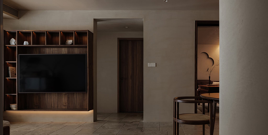 桂语映月130㎡中古风格三居室装修案例