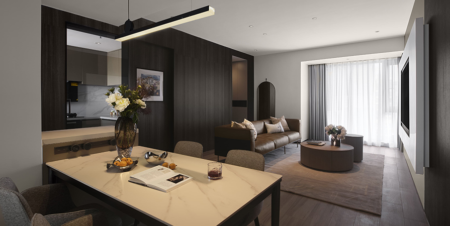 桂语映月100㎡现代简约三居室装修案例