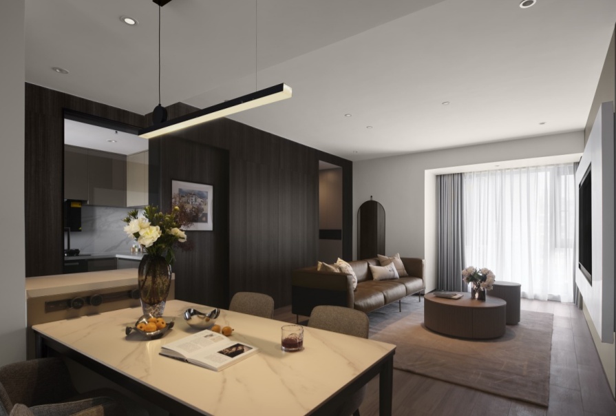 桂语映月100㎡现代简约三居室装修案例