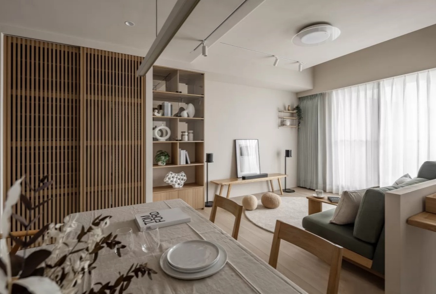 龙曜城89㎡原木风格两居室装修案例