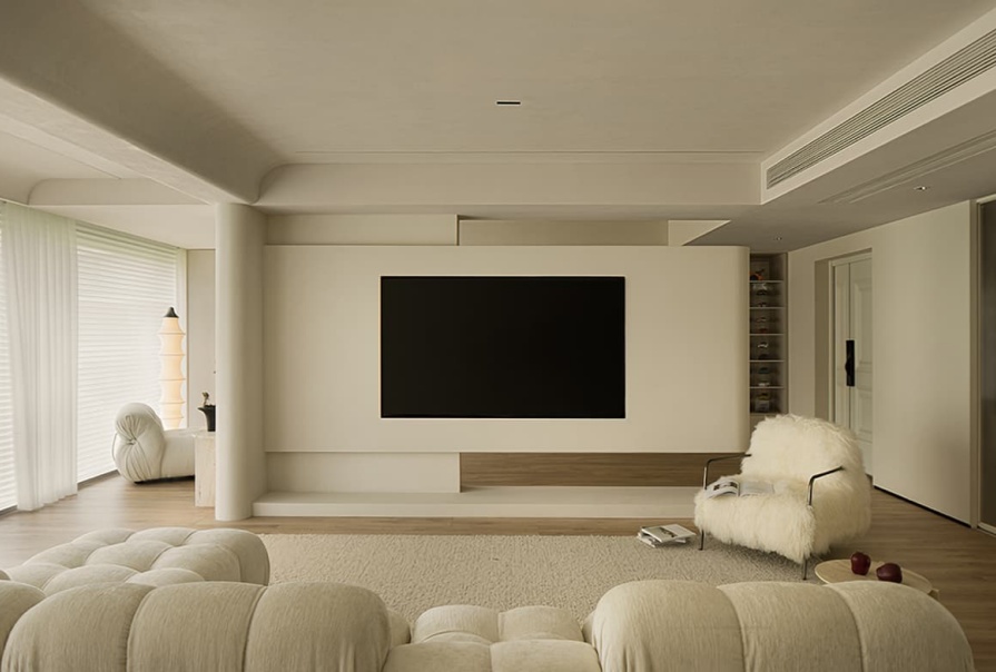 金融街·融府135㎡奶油风格三居室装修案例