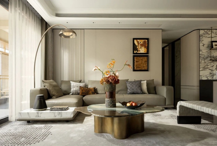 龙曜城140㎡新中式风格三居室装修案例