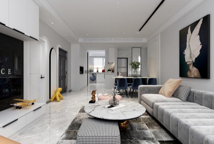 诺德中心140㎡混搭风格三居室原创案例