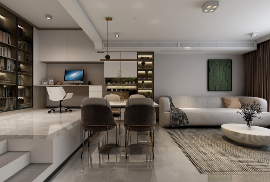 裕阳花园120㎡简约风格错层原创案例