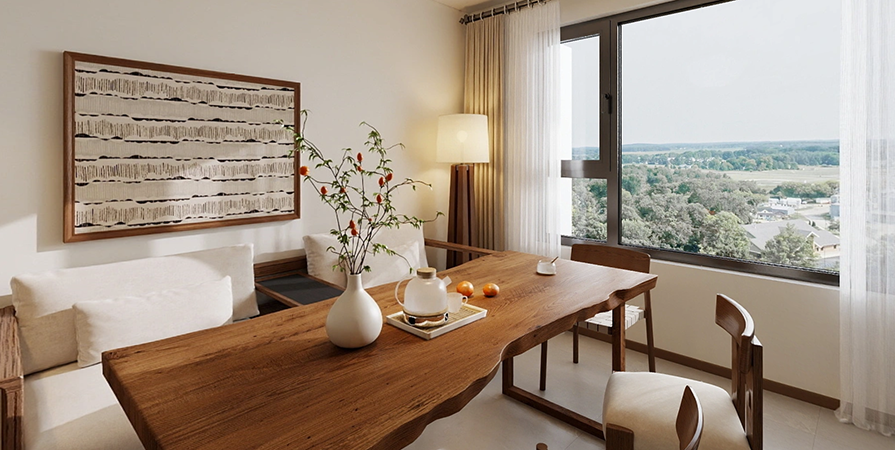 恋日风景100㎡中古风格两居室原创案例