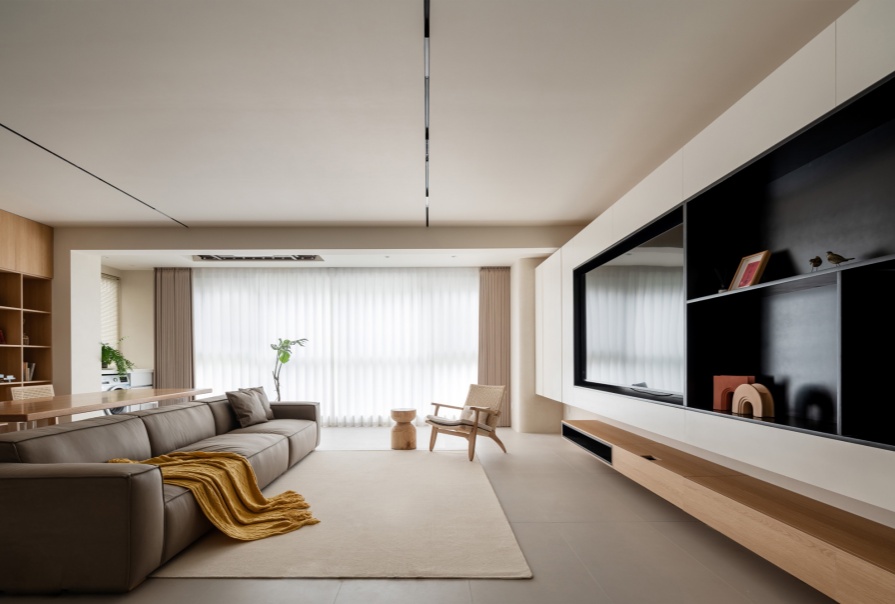 创意之城·蘭园133㎡原木风格三居室装修案例