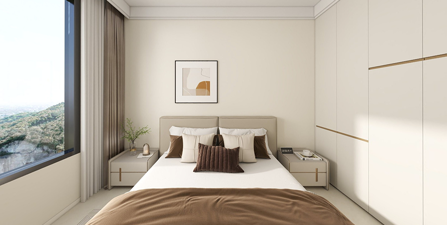 同方花园107㎡奶油风格三居室原创案例