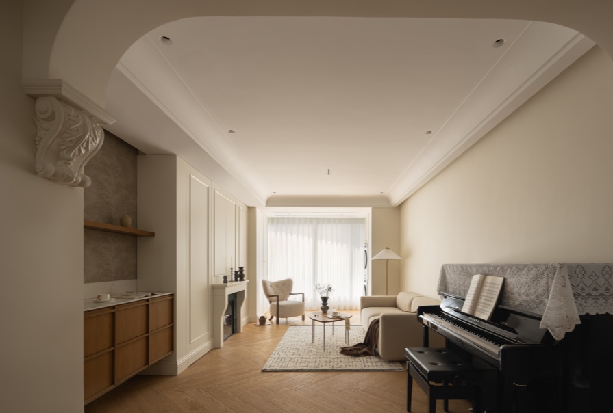 金地风华919-117㎡中古风格三居室装修案例