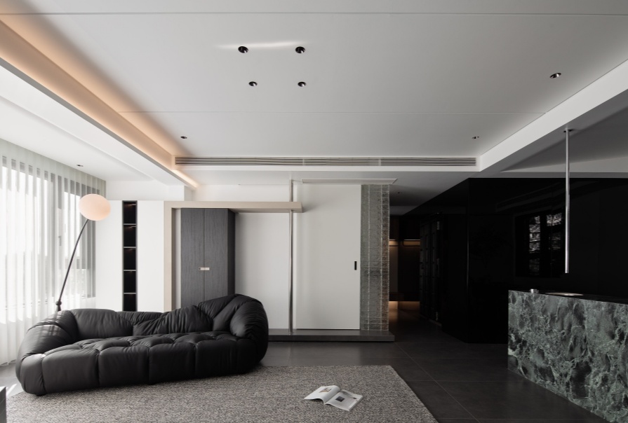 城投水西·东方天宸128㎡极简风格三居室装修案例