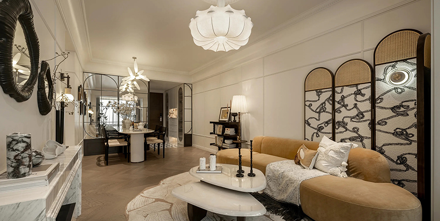 中交春风景里97㎡法式风格三居室装修案例