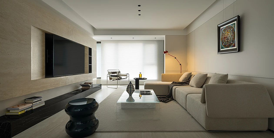 空港·长风雅著125㎡简约风格三居室装修案例