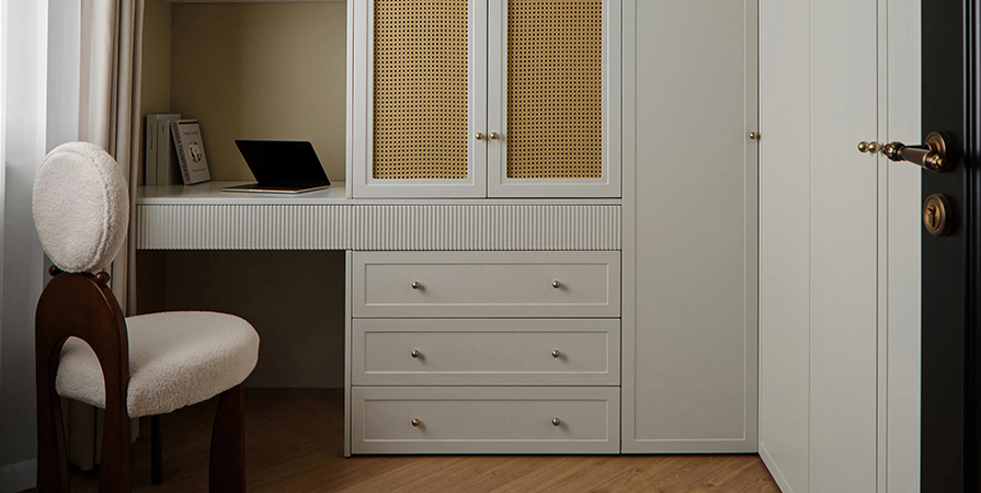 中海·镜映南开125㎡中古风格三居室装修案例