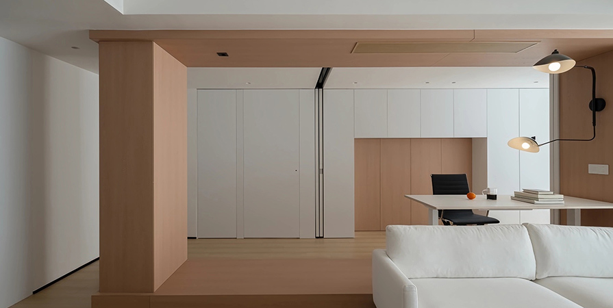 绿城·晓月晴川132㎡原木风格三居室装修案例