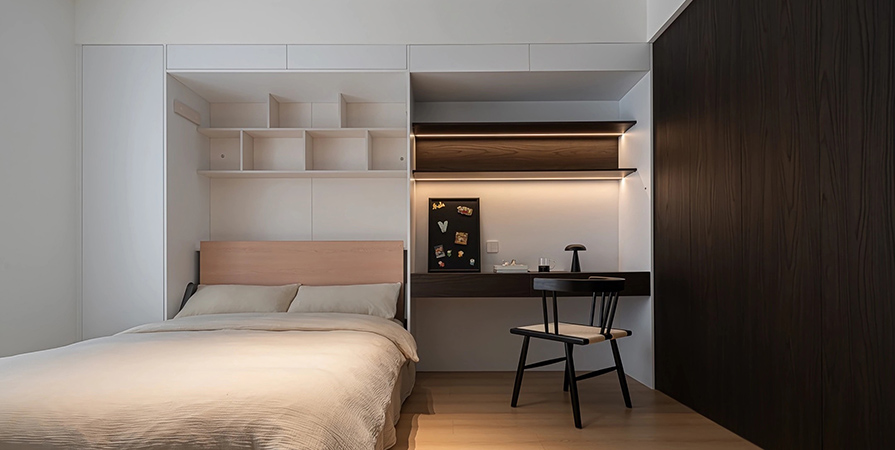 绿城·晓月晴川132㎡原木风格三居室装修案例